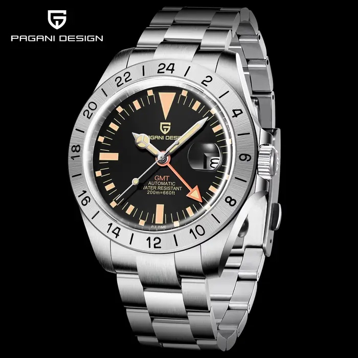 Nouvelle montre automatique mécanique pour homme PAGANI DESIGN GMT 2026