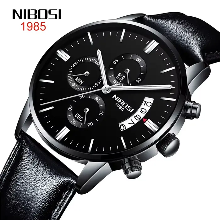 Montre-bracelet analogique à quartz pour homme