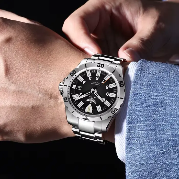 Montre YELANG V1036 Quartz Élégante pour Homme Résistante à l'Eau Occasions Spéciales Aventures Extraordinaires
