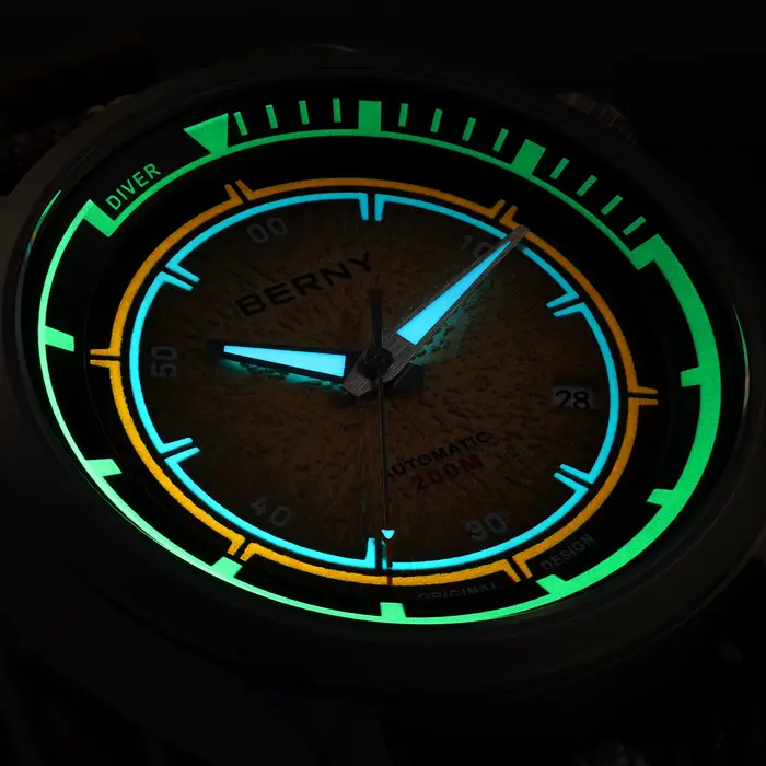 BERNY – montre de plongée en titane pour hommes