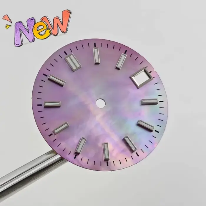Cadran de montre en nacre coloré pour mouvement automatique Seiko NH35/NH36 occasionnels hommes femmes unisexe rond chiffres romains laiton aigles élégance sophistication