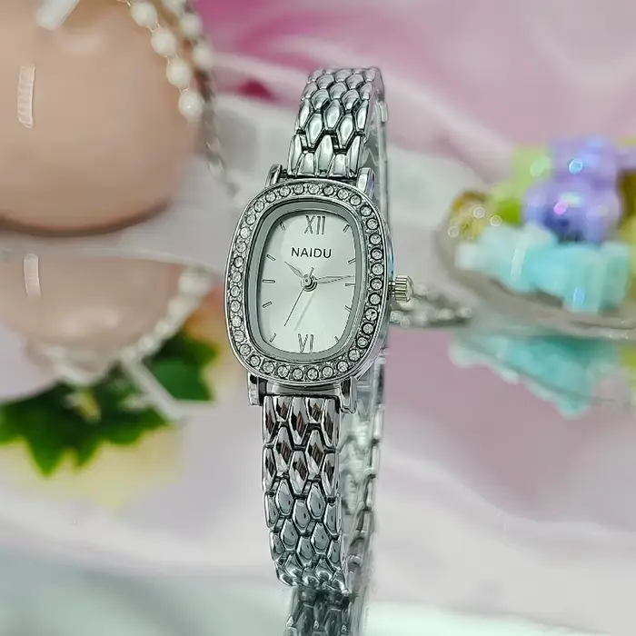 Luxe strass femmes montres mode Roma cadran ovale Montre à Quartz Bracelet
