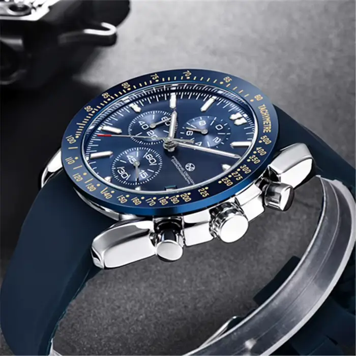 Montre sportive à quartz PAGRNE DESIGN PG 5140 résistante à l'eau pour hommes avec fonction chronométrage et cadran lumineux pour activités outdoor et urbaines