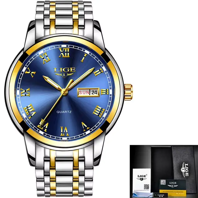 LIGE 2023 nouvelle montre en or femmes montres dames créatif en acier femmes Bracelet montres femme 