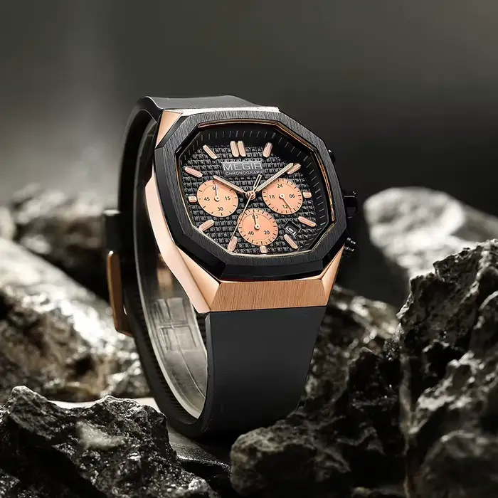 Montre à quartz MEGIR 2215 vert or