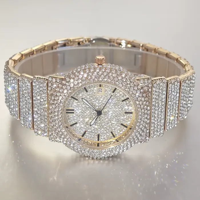 Offre spéciale Hip Hop glacé montre pour homme mode étanche Quartz montre-bracelet hommes de luxe diamant bijoux Reloj Hombre livraison directe