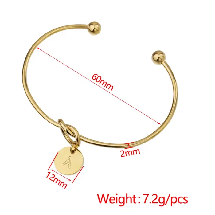 Bracelets plaqués or 14 carats avec pierre de naissance initiale pour femmes