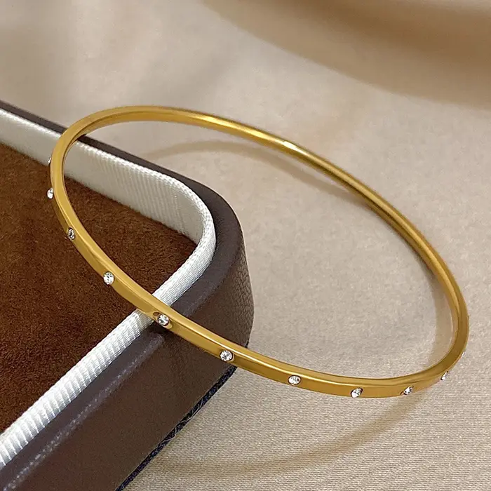 Bracelet minimaliste plaqué or pour femmes et hommes