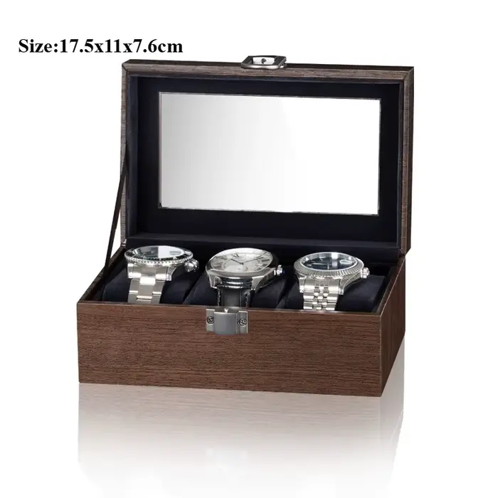 Boîte de montres en bois boîtes de montre pour hommes organisateur boîte de rangement de montre en b
