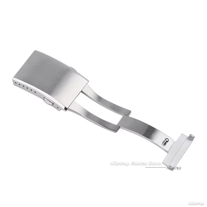 Boucle de montre solide pliable étendue pour Seiko 18mm 20mm 22mm, fermoir de sécurité à Double pous