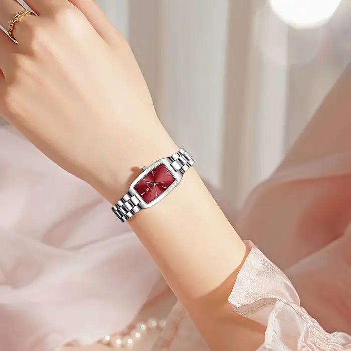 Montre en acier inoxydable SAPPHERO Quartz pour femmes élégante résistante à l'eau pour occasions spéciales et quotidiennes