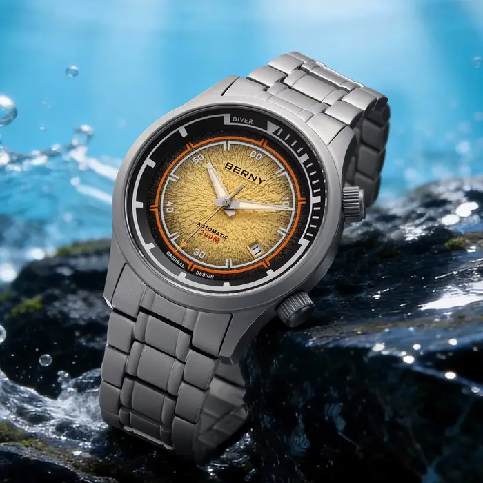 BERNY – montre de plongée en titane pour hommes