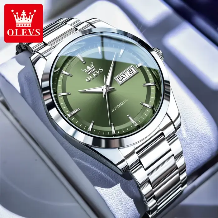 Montre OLEVS 7090 Automatique Homme Luxe Style Mode Casual Grande Taille Cadran Lumineux Occasions Spéciales
