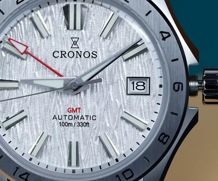 Cronos GS 39mm Texture cadran mécanique hommes montre NH34 automatique