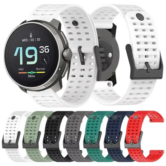 Bracelet en silicone pour Suunto Race bracelet de montre vertical accessoire de remplacement bracelet Patricia Pro 22mm couleurs diverses occasions spéciales sportives et quotidiennes