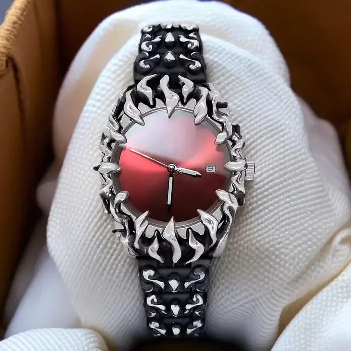 Montres Y2K classiques rétro style griffe en albâtre pour hommes