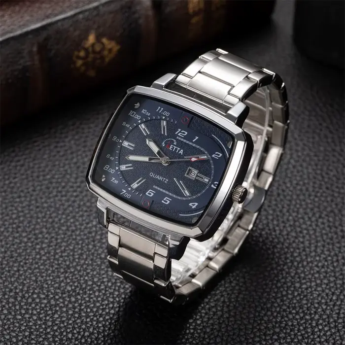 KETTA nouvelles montres d'affaires de loisirs pour homme veilleuse fonction calendrier cadran carré étanche montre à Quartz pour hommes reloj hombre