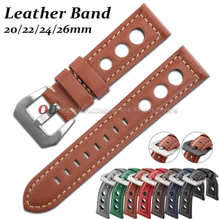 Bracelet de montre en cuir vintage pour Panerai