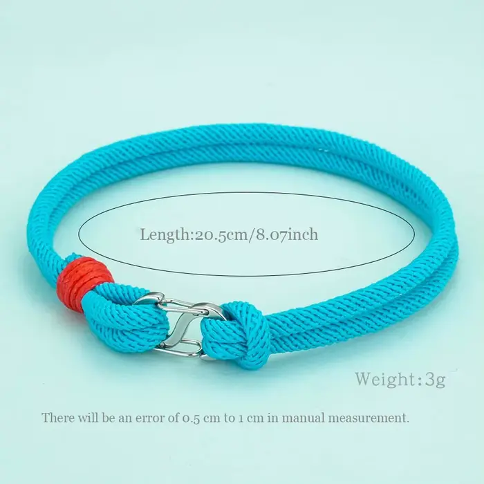 Bracelets simples pour hommes tissés à la main détachables 7 couleurs