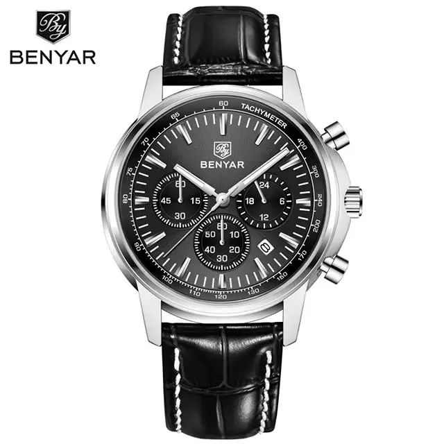 BENYAR nouveau 5213 montres à Quartz 46mm montre pour hommes haut de gamme montres étanches classiqu