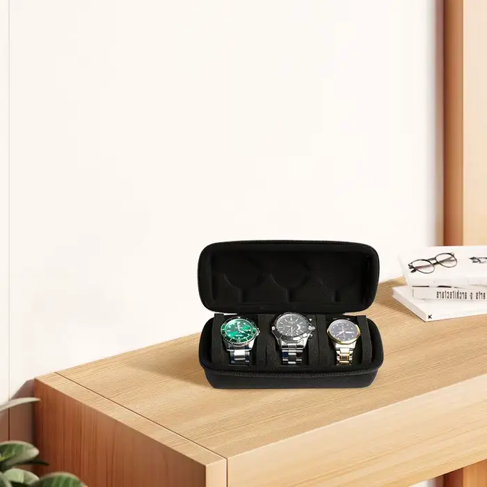Étui de voyage pour montre avec 3 emplacements