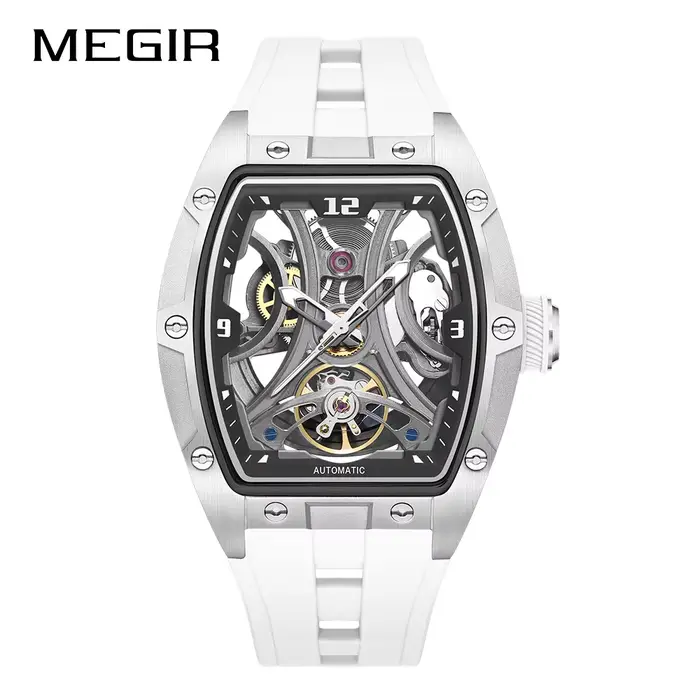 MEGIR 2245 Nouvelles montres mécaniques automatiques de luxe, mouvement de marque, acier inoxydable,