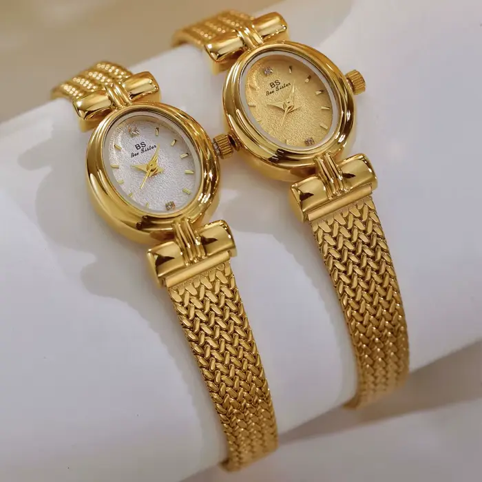 Montre BS Bee Sister en alliage avec mouvement quartz pour femmes, résistante à l'eau, design élégant, idéale pour toutes les occasions, cadeau spécial