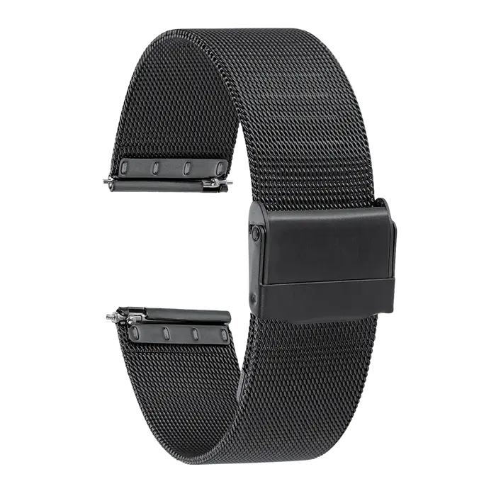 Bracelet Milanese à dégagement rapide 18mm 20mm 22mm pour montre noir or argent acier inoxydable double sécurité pour homme femme occasions spéciales