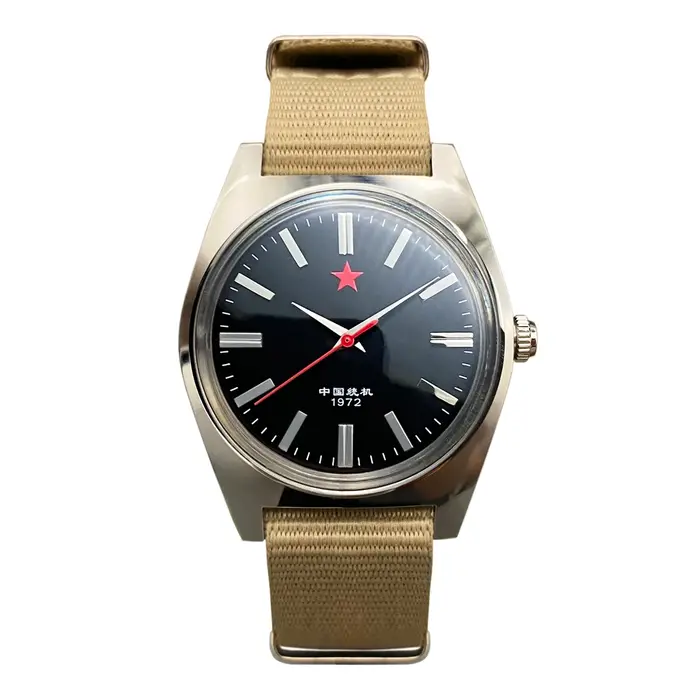 Montre mécanique Heimdallr avec mouvement manuel Shanghai 8120 pour hommes occasionnels et formels style rétro élégant