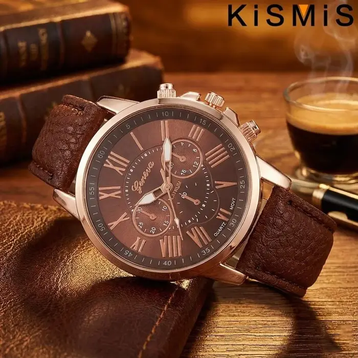 Montre à quartz Fashion Geneva à trois aiguilles et six cadrans avec chiffres romains