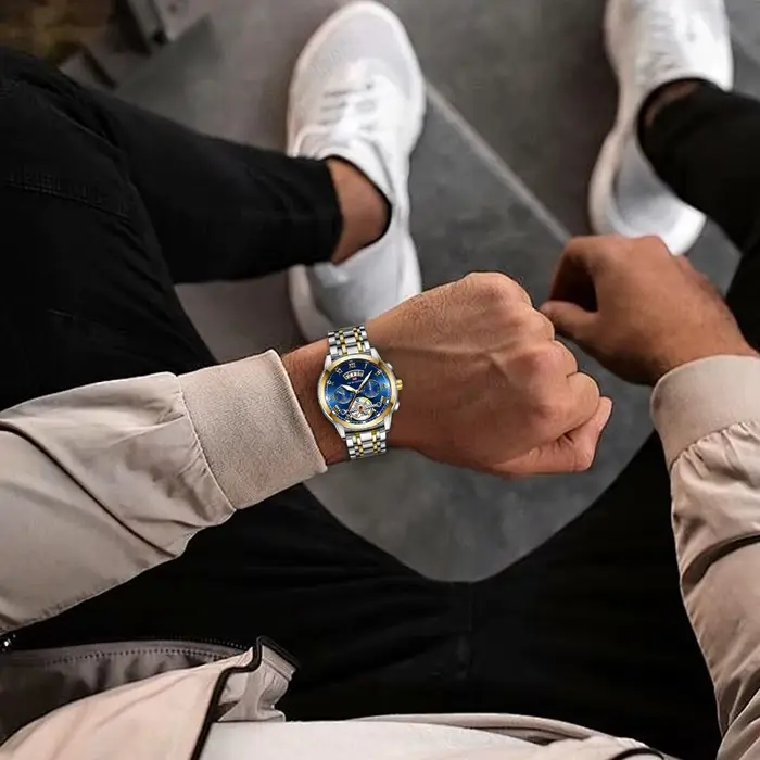 Relogio Masculino Top marque hommes montre de luxe en acier inoxydable Luminescence horloge décontracté Chic 3Bar