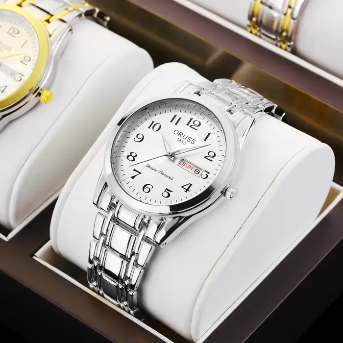 Montre pour hommes d'affaires haut de gamme mode personnalité durable double calendrier précision