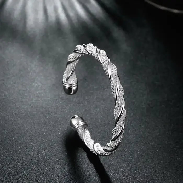 Bracelets à breloques en argent Sterling 925 pour femmes, fil torsadé fin, à la mode, cadeau de mari