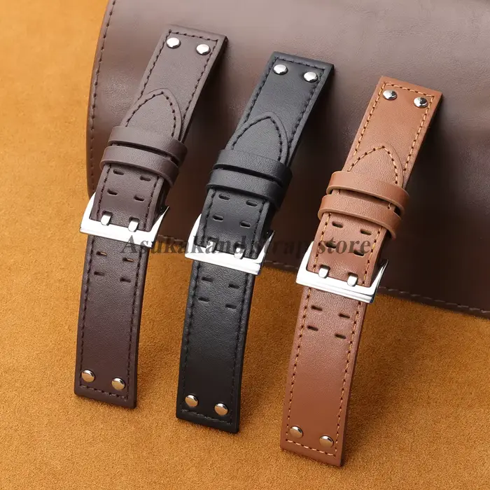 Bracelets de montre en cuir haute qualité 20mm 22mm pour montres unisexes style élégant confortable belles couleurs diverses occasions spéciales