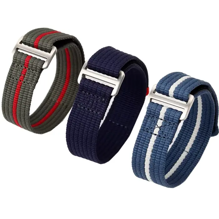 Bracelet de montre en nylon de haute qualité pour homme avec boucle de sécurité intemporel pour toutes les occasions élégantes et décontractées