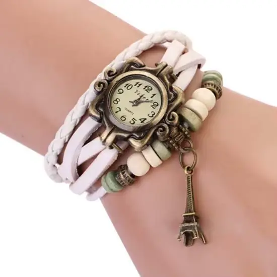 Mode élégante dames robe montres Vintage montres pour femmes bracelet de fuite petit cadran Femme Mo