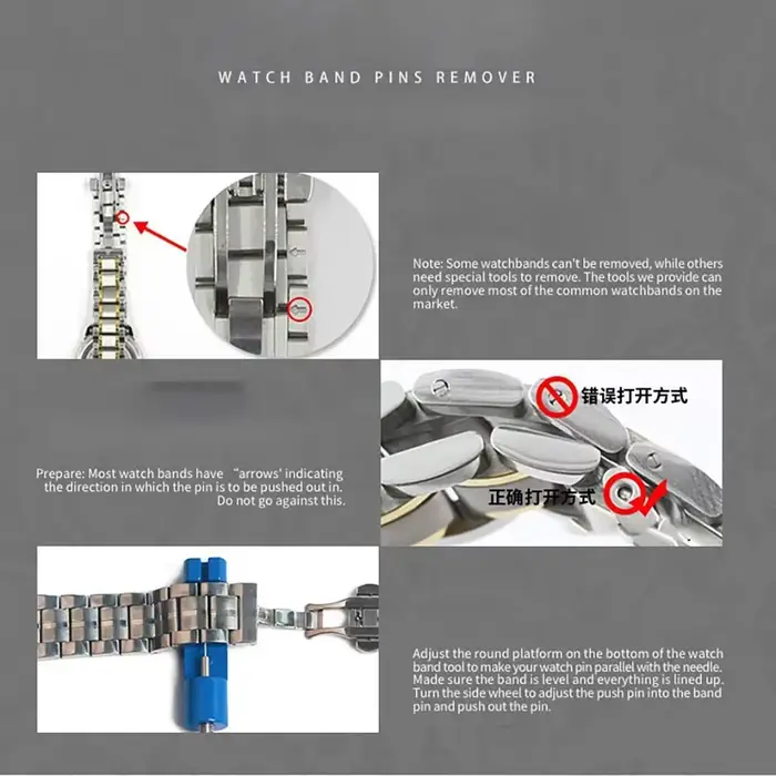 Kit d'outils de réglage de Bracelet en métal