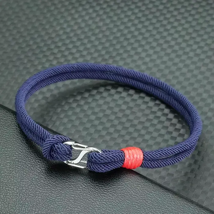 Bracelets simples pour hommes tissés à la main détachables 7 couleurs