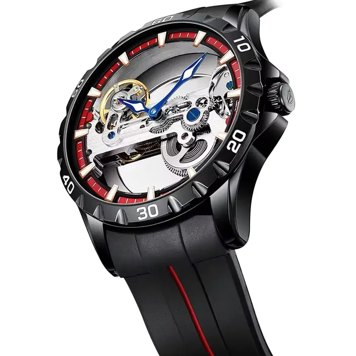 Montre mécanique automatique lumineuse de style TikTok Coupe du Monde