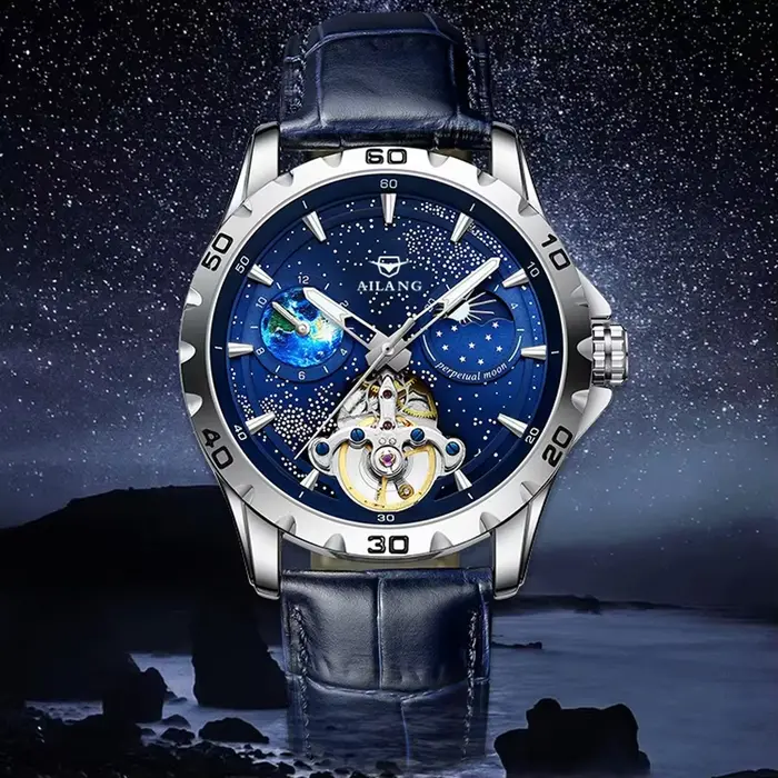 AILANG 2026 Nouvelles Montres Automatiques Mécaniques Étanche à Cadran Ciel Étoilé