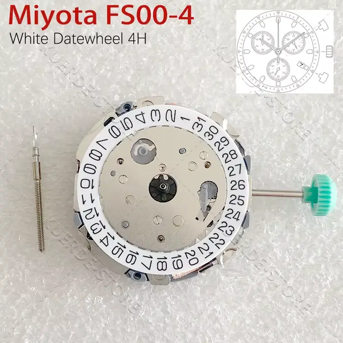 Nouveau mouvement MIYOTA FS00 6 aiguilles multi-fonction calendrier unique mouvement à Quartz quatre