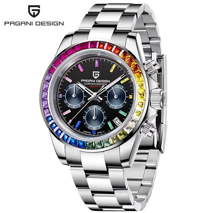 Montres pour hommes PAGANI DESIGN New Ice Blue 1644, marque haut de gamme, montre-bracelet à quartz 