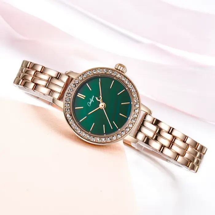 ONLYOU Montre de luxe pour femme étanche en cuir véritable
