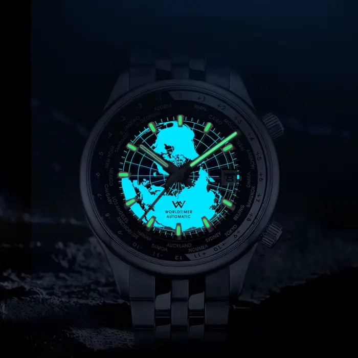 Montre WM057 Mécanique Hommes Haute Qualité Saphir Heure Mondiale Occasions Spéciales Argent Bleu Ciel Bleu Multicolore Or Violet Noir