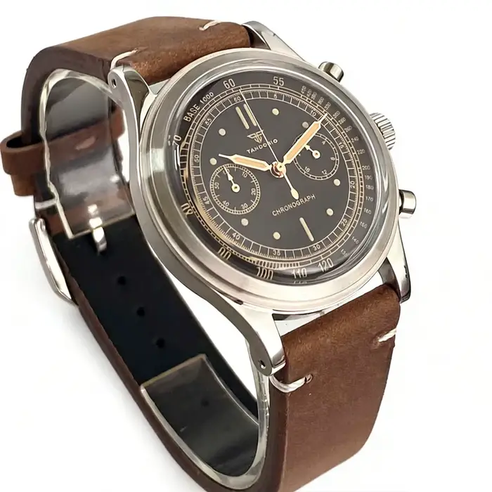 Tandorio – montre Vintage à Quartz noir pour hommes