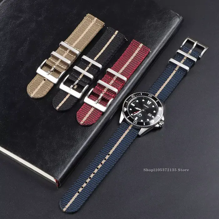Bracelet de montre en Nylon 20mm 22mm