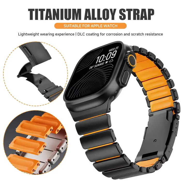 Bracelet en titane pour Apple Watch Ultra 3/2 49 mm 46 mm 45 mm 44 mm