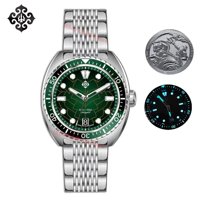 IXDAO IPOSE 2026 Nouvelle montre mécanique automatique pour homme, motif Poséidon, montre de plongée