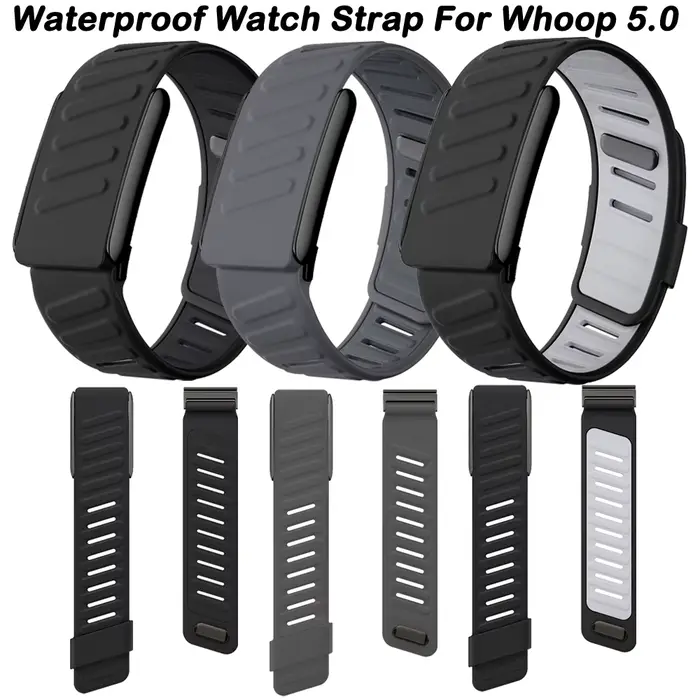 Bracelet de montre JSPSTA pour Whoop 5.0, bracelet de sport en silicone, remplacement respirant, accessoire de remplacement pour Whoop 5.0, bracelets de montres pour adultes, occassions sportives et quotidiennes