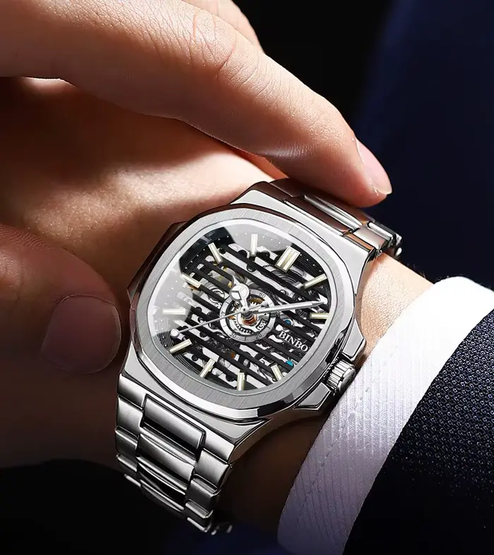 Montre automatique tourbillon de luxe pour homme